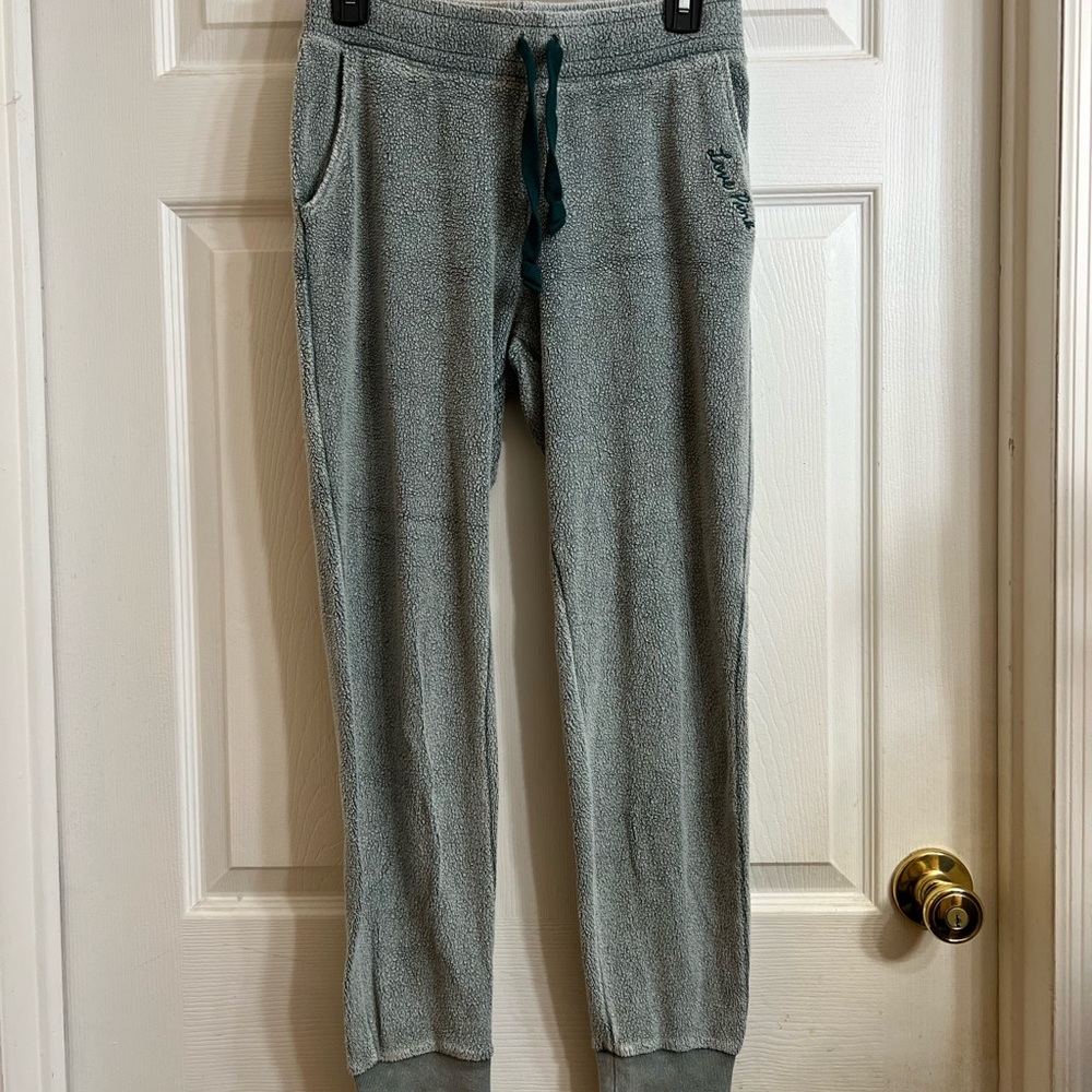 Pink terry cloth joggers